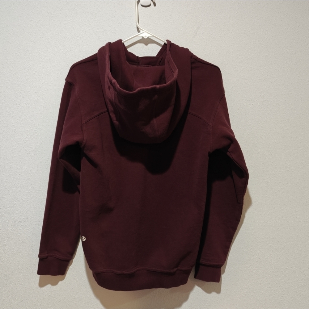 Pull Tag Lululemon All Yours Hoodie Maroon Red Size 4 Pullover - Picture 3 of 6